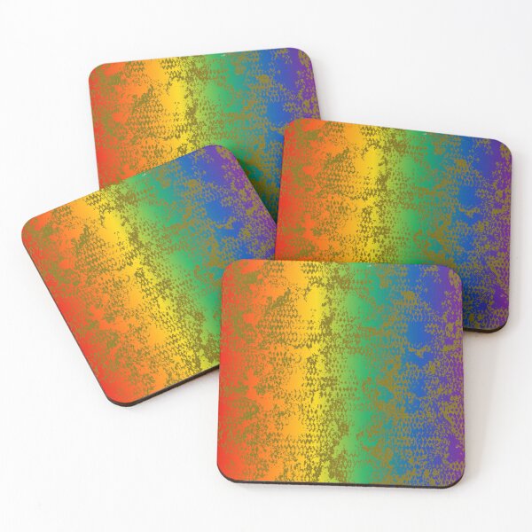 Item preview, Modern Distressed Python Print Pattern | Rainbow & Yellow designed and sold by Frohyou.