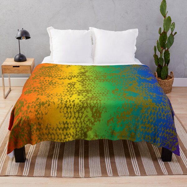 Item preview, Modern Distressed Python Print Pattern | Rainbow & Yellow designed and sold by Frohyou.