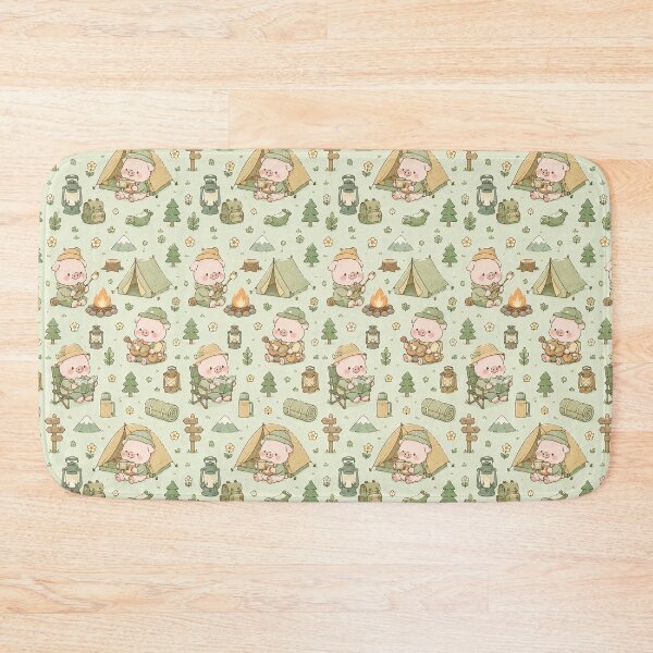 Item preview, Piggy Camping Pattern designed and sold by Soft Berry Studio.