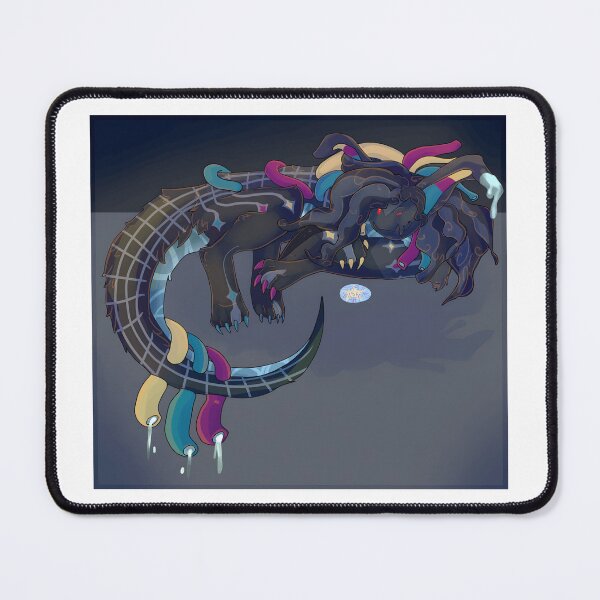 Item preview, Whimsical Night Dragon with Colorful Tendrils designed and sold by Catsi-Nook-Art.