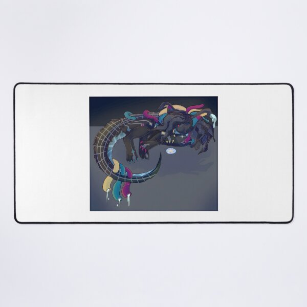Item preview, Whimsical Night Dragon with Colorful Tendrils designed and sold by Catsi-Nook-Art.