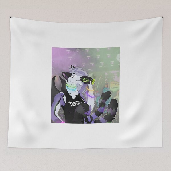 Item preview, Anthropomorphic Fox Drinking Energy Drink at Concert designed and sold by Catsi-Nook-Art.