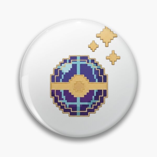 Item preview, Shiny Blue/Gold Ball 8-Bit designed and sold by PokeBroer.