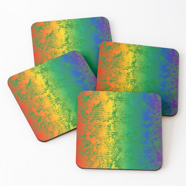 Item preview, Modern Distressed Python Print Pattern | Rainbow & Green designed and sold by Frohyou.