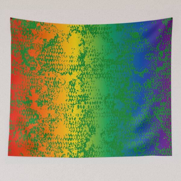 Item preview, Modern Distressed Python Print Pattern | Rainbow & Green designed and sold by Frohyou.