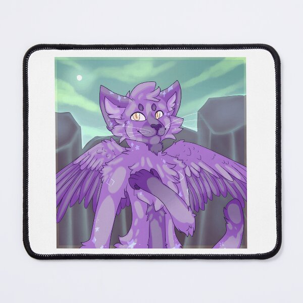 Item preview, Purple Winged Cat with Celestial Markings designed and sold by Catsi-Nook-Art.