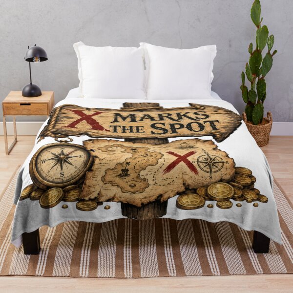 Item preview, X Marks the Spot Pirate Treasure Map designed and sold by BetweenForms.