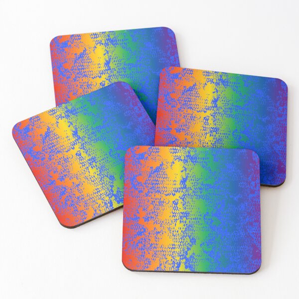 Item preview, Modern Distressed Python Print Pattern | Rainbow & Blue designed and sold by Frohyou.