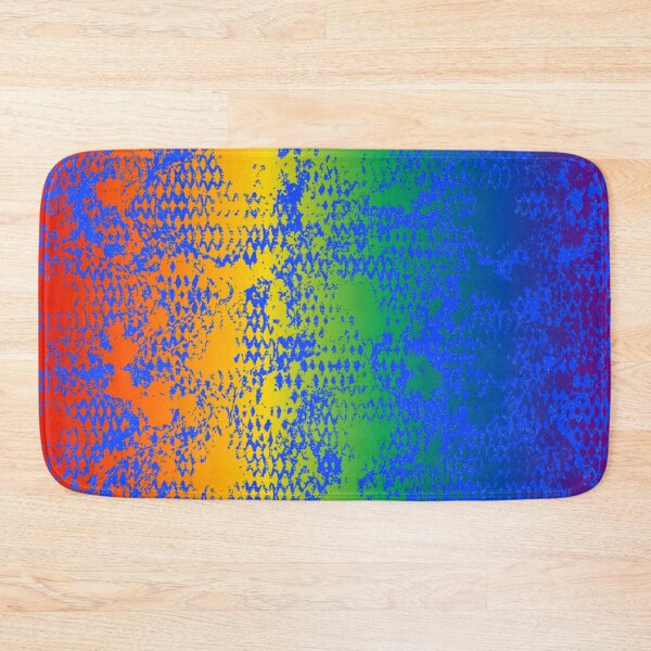 Item preview, Modern Distressed Python Print Pattern | Rainbow & Blue designed and sold by Frohyou.