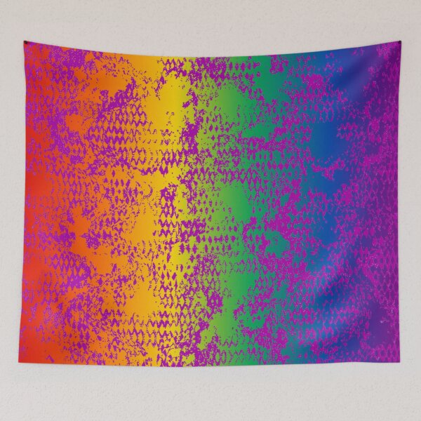 Item preview, Modern Distressed Python Print Pattern | Rainbow & Purple designed and sold by Frohyou.