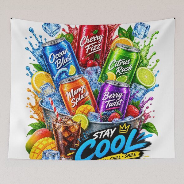 Item preview, Colorful fruity soda splash designed and sold by urbanshop7.