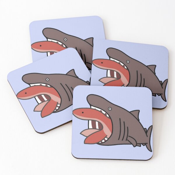 Item preview, Cute Cookiecutter Shark Eating Salmon designed and sold by Rtcraftani.