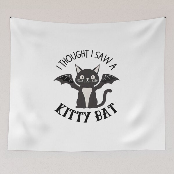 Item preview, Cute and Funny Cat Bat Pun - I Thought I Saw A Kitty Bat designed and sold by SunandShade.