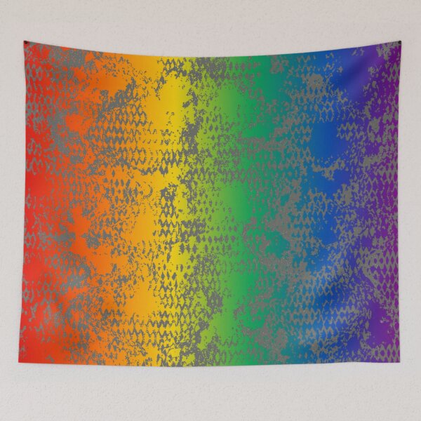 Item preview, Modern Distressed Python Print Pattern | Rainbow & Gray designed and sold by Frohyou.
