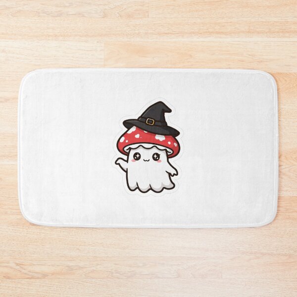Artikelvorschau, Witchy Mushroom Ghost - Cute Ghost Wearing Mushroom Witch Hat Halloween entworfen und verkauft von FBA.