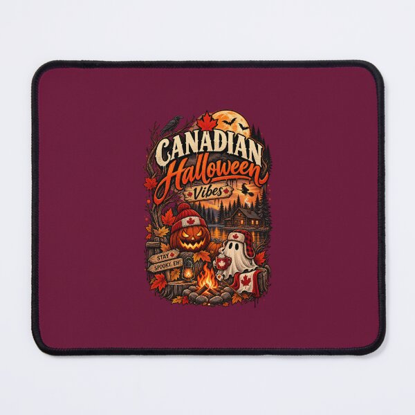 Item preview, Canadian Halloween Vibes – Cozy Ghost Campfire & Maple Leaf Autumn designed and sold by mocci10.