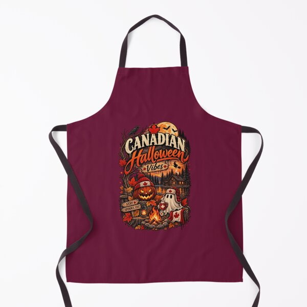 Item preview, Canadian Halloween Vibes – Cozy Ghost Campfire & Maple Leaf Autumn designed and sold by mocci10.