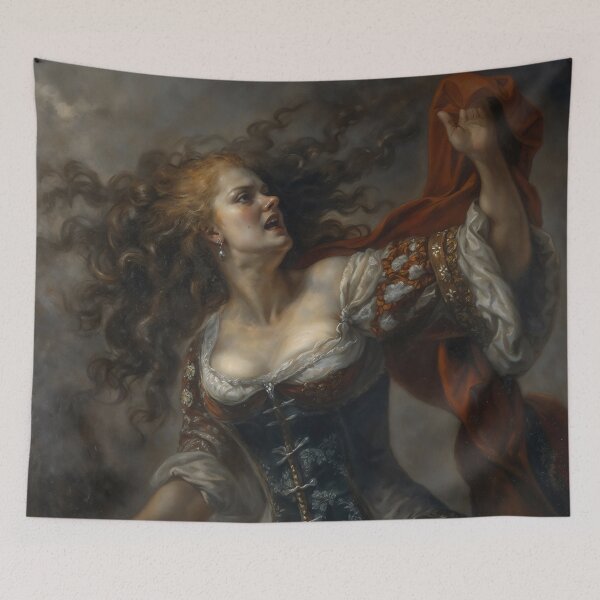 Item preview, Dramatic Gothic Gypsy Woman Dancing In Storm designed and sold by DarkHolyQueen.