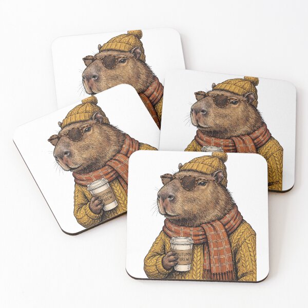 Item preview, Capybara Autumn Brew Coffee designed and sold by Roy & Tiffany.