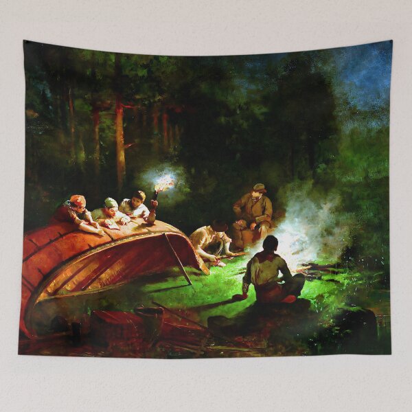 Item preview, Canoe Party Around a Campfire - Frances Anne Hopkins designed and sold by Jon-Baran.