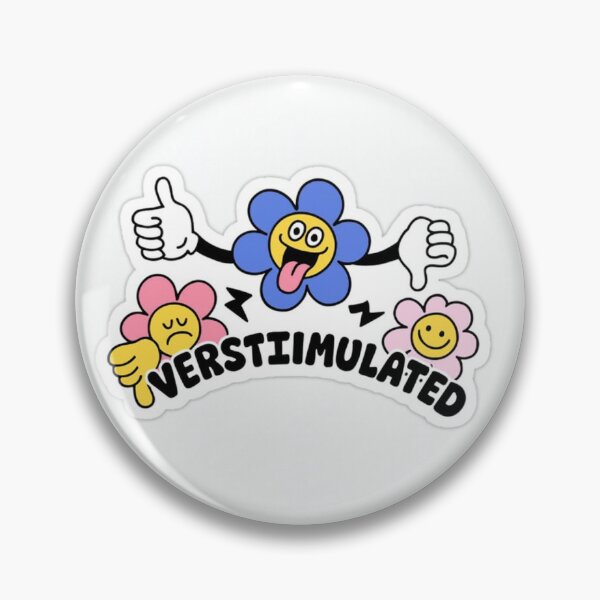 Item preview, Overstimulated Funny Sticker designed and sold by AMirrorVisualz.