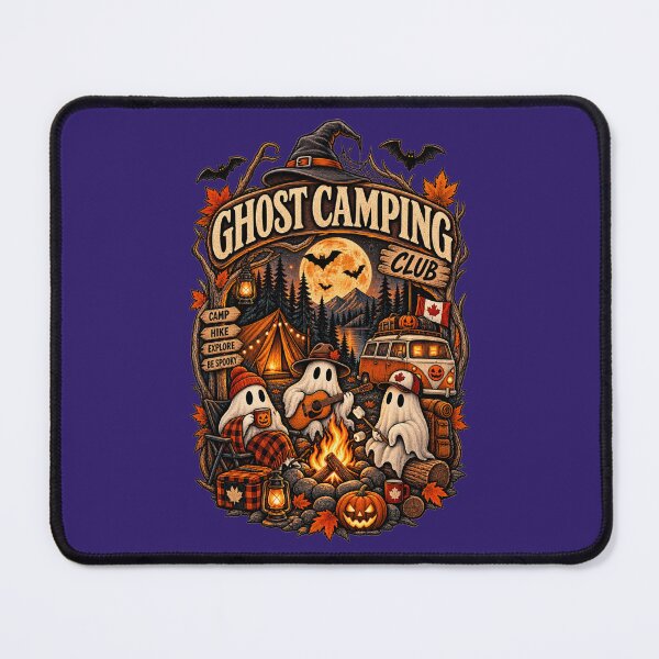 Item preview, Ghost Camping Club Halloween – Spooky Campfire & Canadian Autumn designed and sold by mocci10.