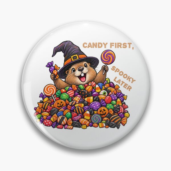 Item preview, Groundhog Candy First Spooky Later Halloween Design designed and sold by Buli89.