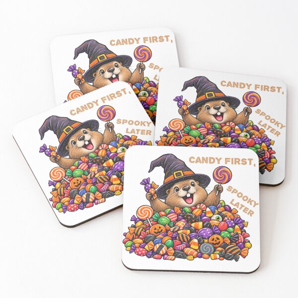 Item preview, Groundhog Candy First Spooky Later Halloween Design designed and sold by Buli89.