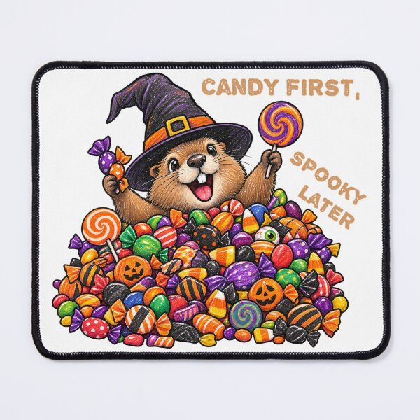 Item preview, Groundhog Candy First Spooky Later Halloween Design designed and sold by Buli89.