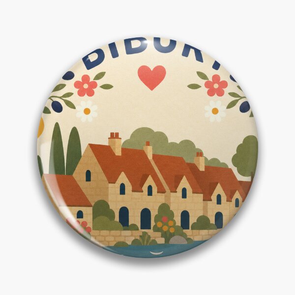 Item preview, Bibury England Travel Souvenir Modern Folk Art designed and sold by VisualArtsOasis.