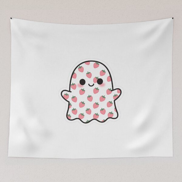 Item preview, Strawberry Ghost - Cute Coquette Ghost With Strawberry Hat Summerween designed and sold by FBA.