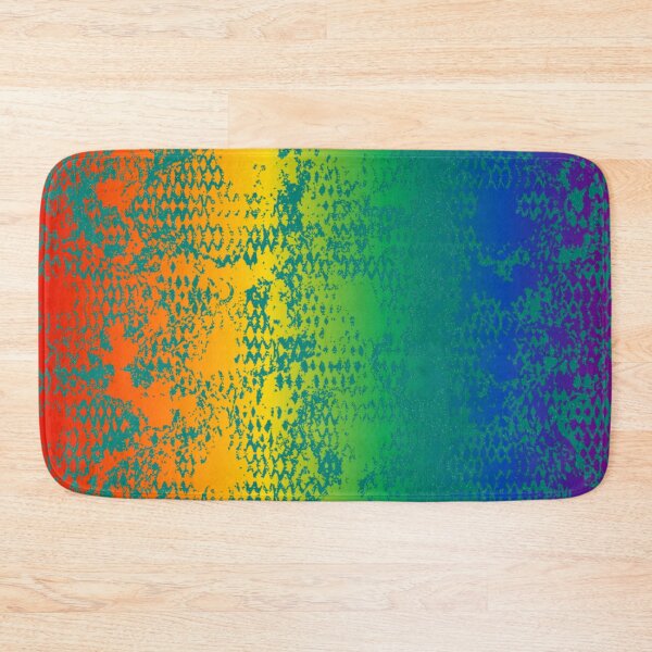 Item preview, Modern Distressed Python Print Pattern | Rainbow & Teal designed and sold by Frohyou.