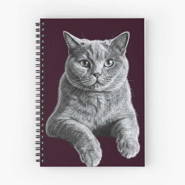 Item preview, Chartreux Cat Breed Chalk Sketch Portrait designed and sold by Exquisite Design Studio „Paculówka”.