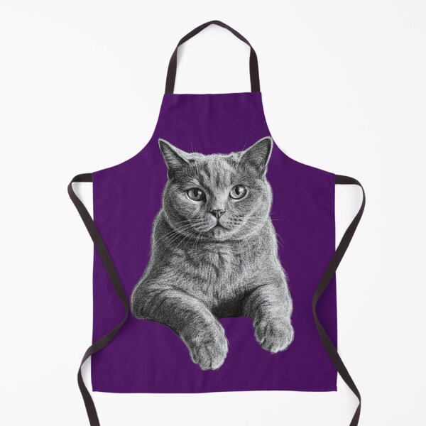 Item preview, Chartreux Cat Breed Chalk Sketch Portrait designed and sold by Exquisite Design Studio „Paculówka”.