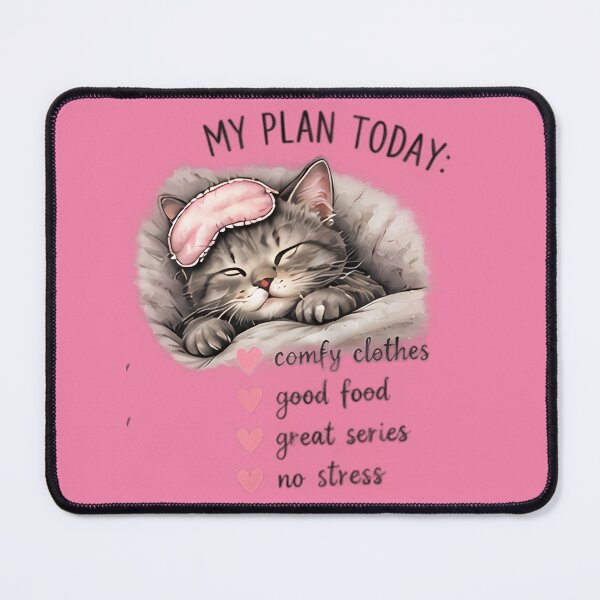 Item preview, Cute Sleeping Cat My Plan Today Lazy Day designed and sold by FABIOLA1970.