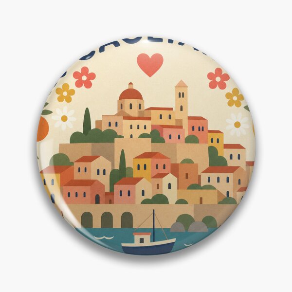 Item preview, Cagliari Italy Travel Souvenir Modern Folk Art designed and sold by VisualArtsOasis.