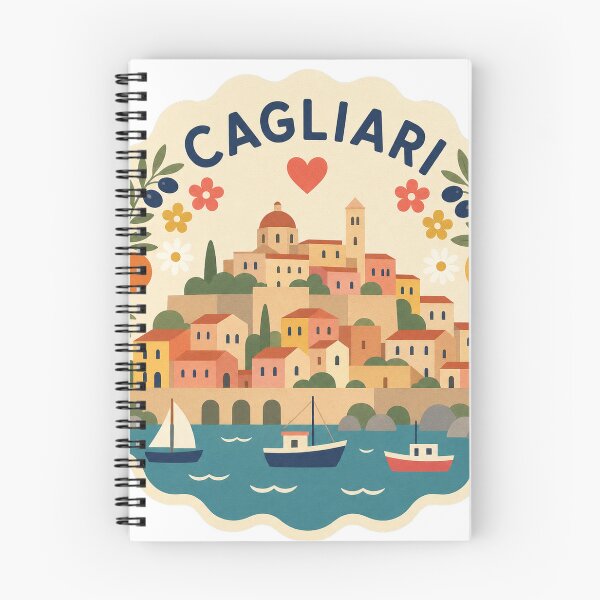 Item preview, Cagliari Italy Travel Souvenir Modern Folk Art designed and sold by VisualArtsOasis.