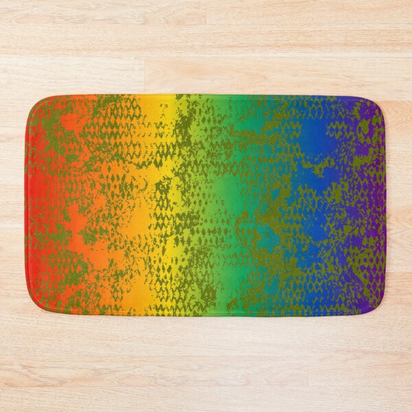 Item preview, Modern Distressed Python Print Pattern | Rainbow & Chartreuse designed and sold by Frohyou.