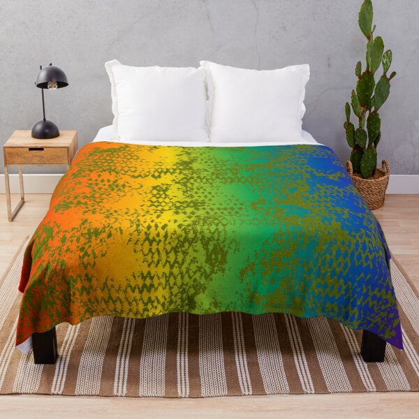 Item preview, Modern Distressed Python Print Pattern | Rainbow & Chartreuse designed and sold by Frohyou.