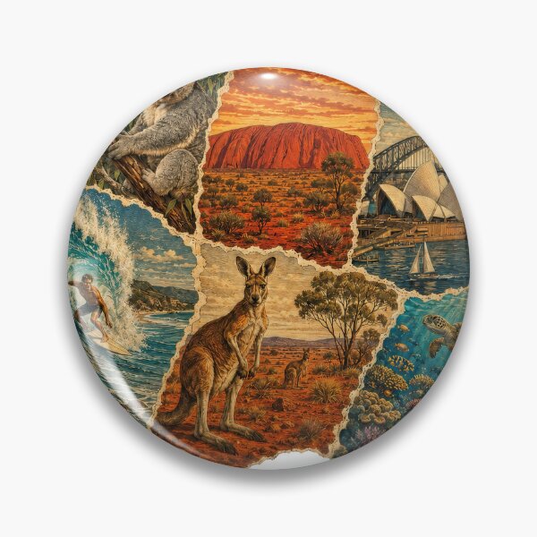 Item preview, Vintage Australia Map designed and sold by RiderSpoon.