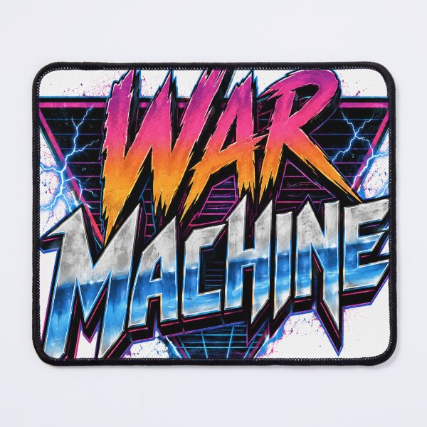 Item preview, War Machine – Retro 80s Heavy Metal Synthwave Design designed and sold by Strongermind.