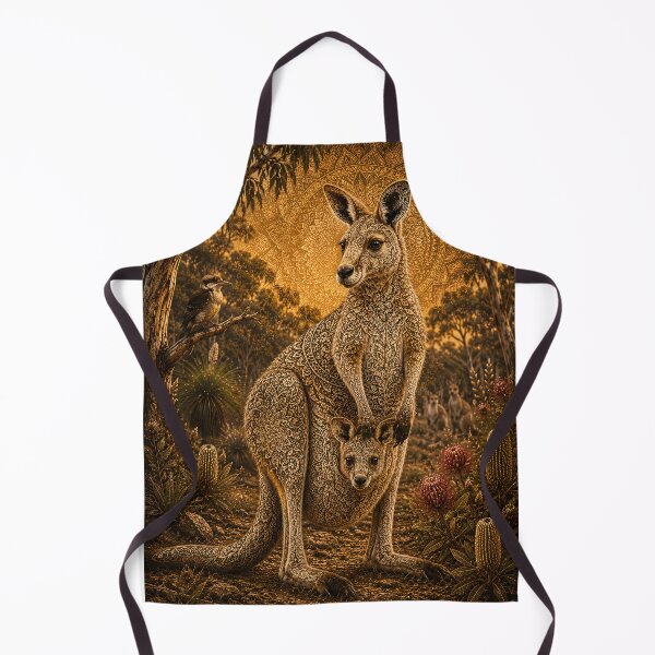 Item preview, Australian Kangaroo Mandala | Mother and Joey Animal Mandala Art | Australian Wildlife Sacred Geometry | Ornamental Kangaroo Nature Wall Art designed and sold by suryabumblee.