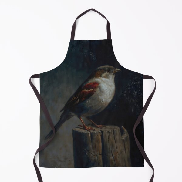 Item preview, Gothic Sparrow On Wooden Post Painting designed and sold by DarkHolyQueen.