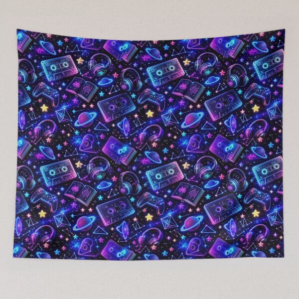 Item preview, Late Night Study Beats Cyberpunk Cosmic Synthwave Back To School designed and sold by mo-carnival.
