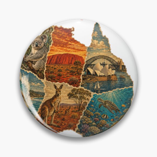 Item preview, Vintage Australia Map designed and sold by RiderSpoon.