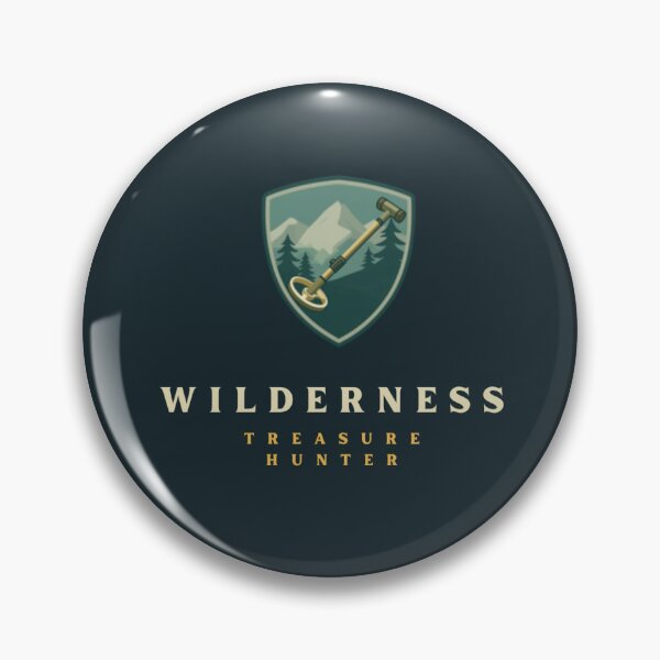 Item preview, wilderness treasure hunter with metal detector designed and sold by cheekylorns.