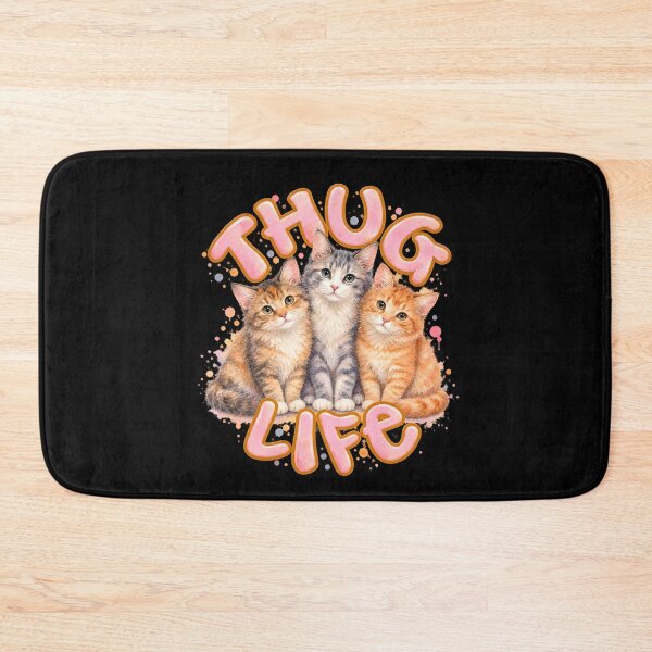 Item preview, Thug Life Cute Watercolor Kittens Funny Cat designed and sold by Fresh-Printz.