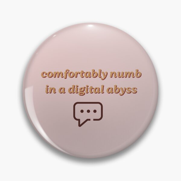 Item preview, Comfortably Numb In A Digital Abyss - Melancholy Cyber Goth Quote designed and sold by NinaCorner.