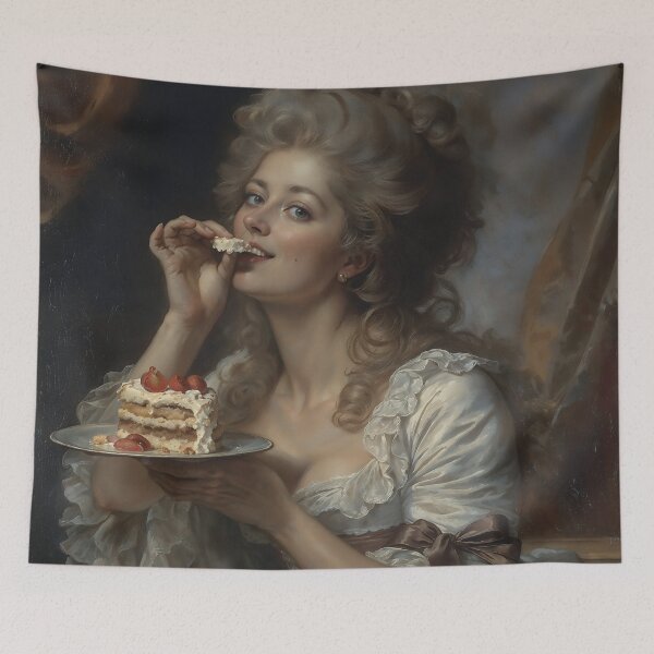 Item preview, Gothic Marie Antoinette Lady Eating Cake designed and sold by DarkHolyQueen.