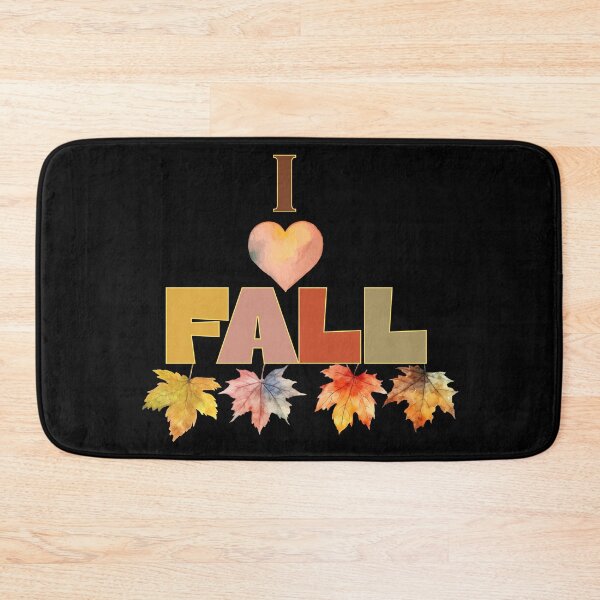 Item preview, I Love Fall / I Heart Fall Colorful Autumn Leaves designed and sold by SunandShade.